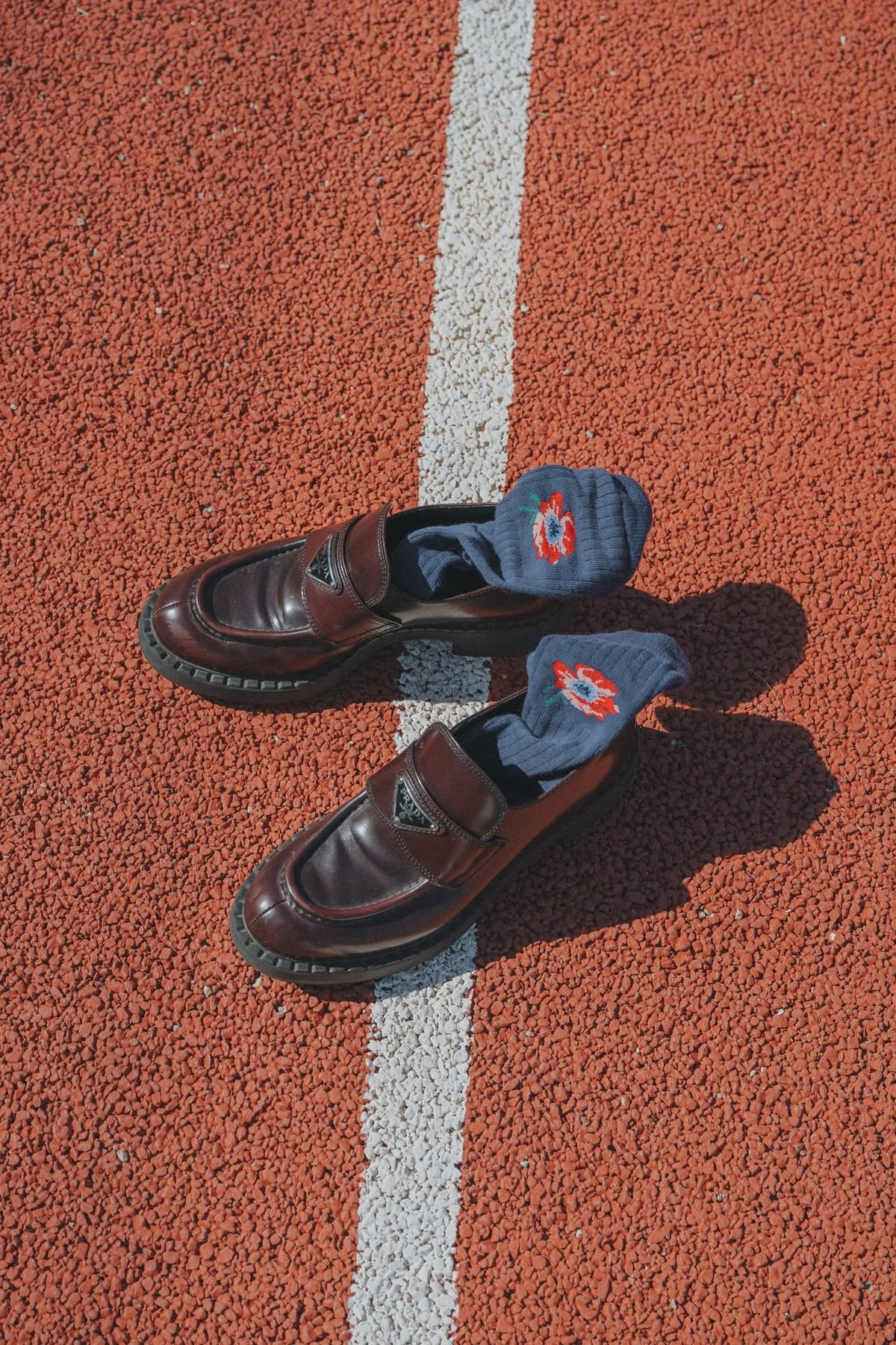 Buttercup socks - Blue flowers