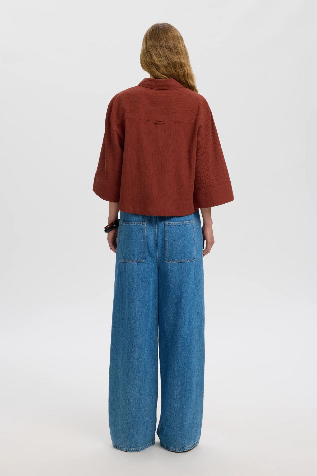 SLFFINNIE RELAXED 3/4 SUN SHIRT B