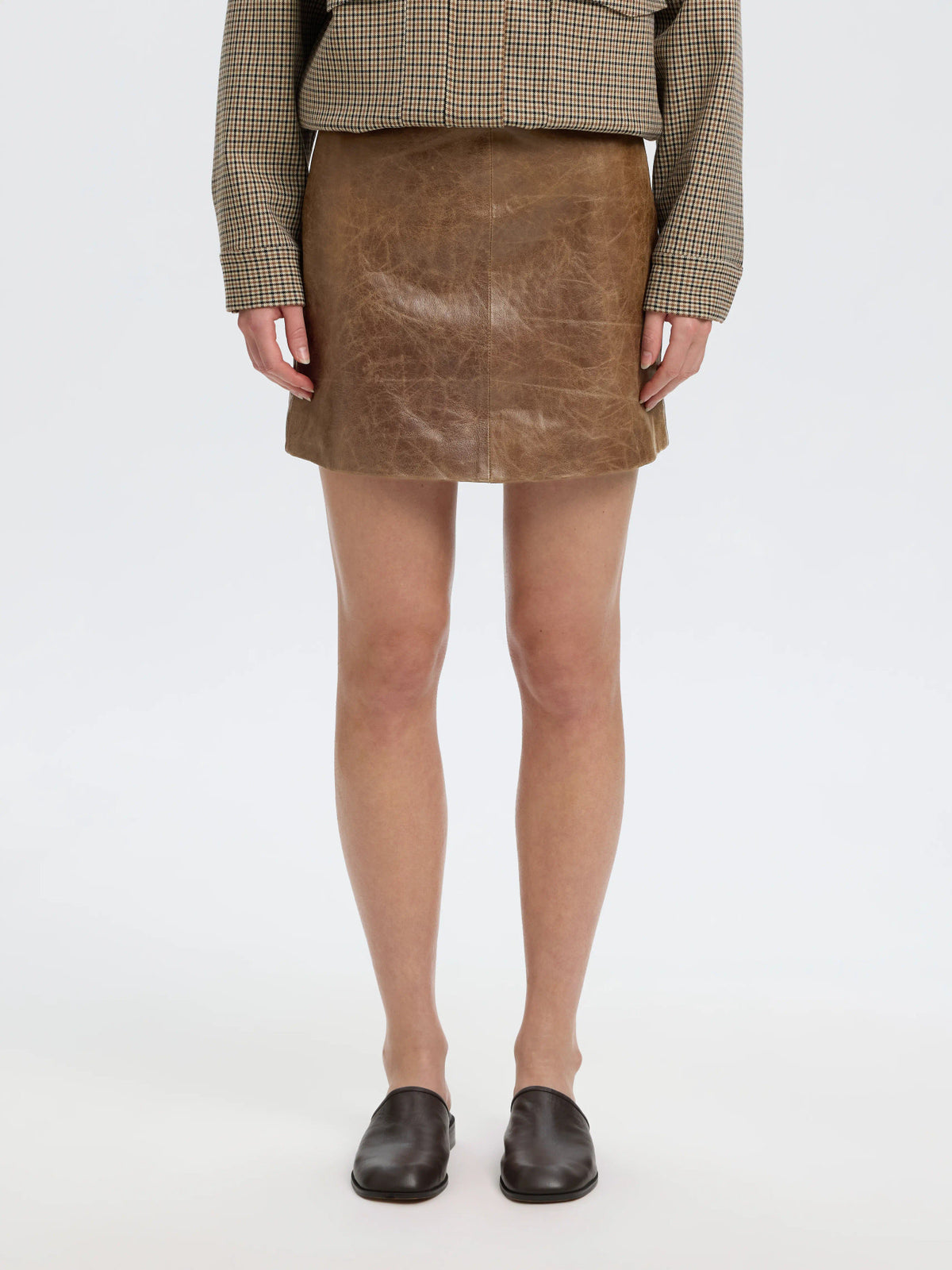 SLWJIL LEATHER HW MINI SKIRT