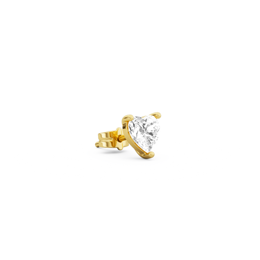 HEART DIAMOND EARSTUD