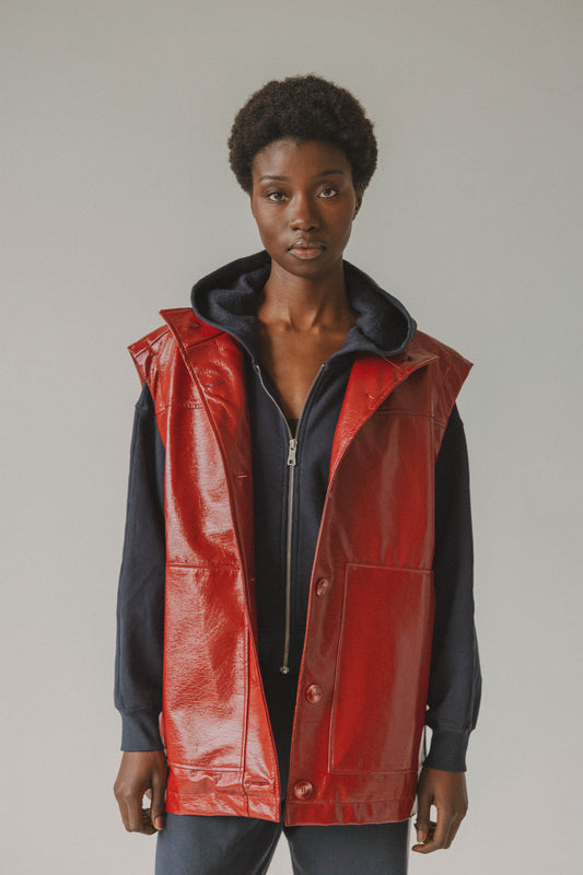 Saddle up sleeveless jacket
