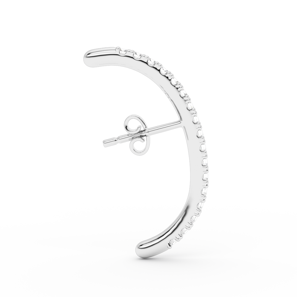 LONG DIAMOND HUG EARSTUD