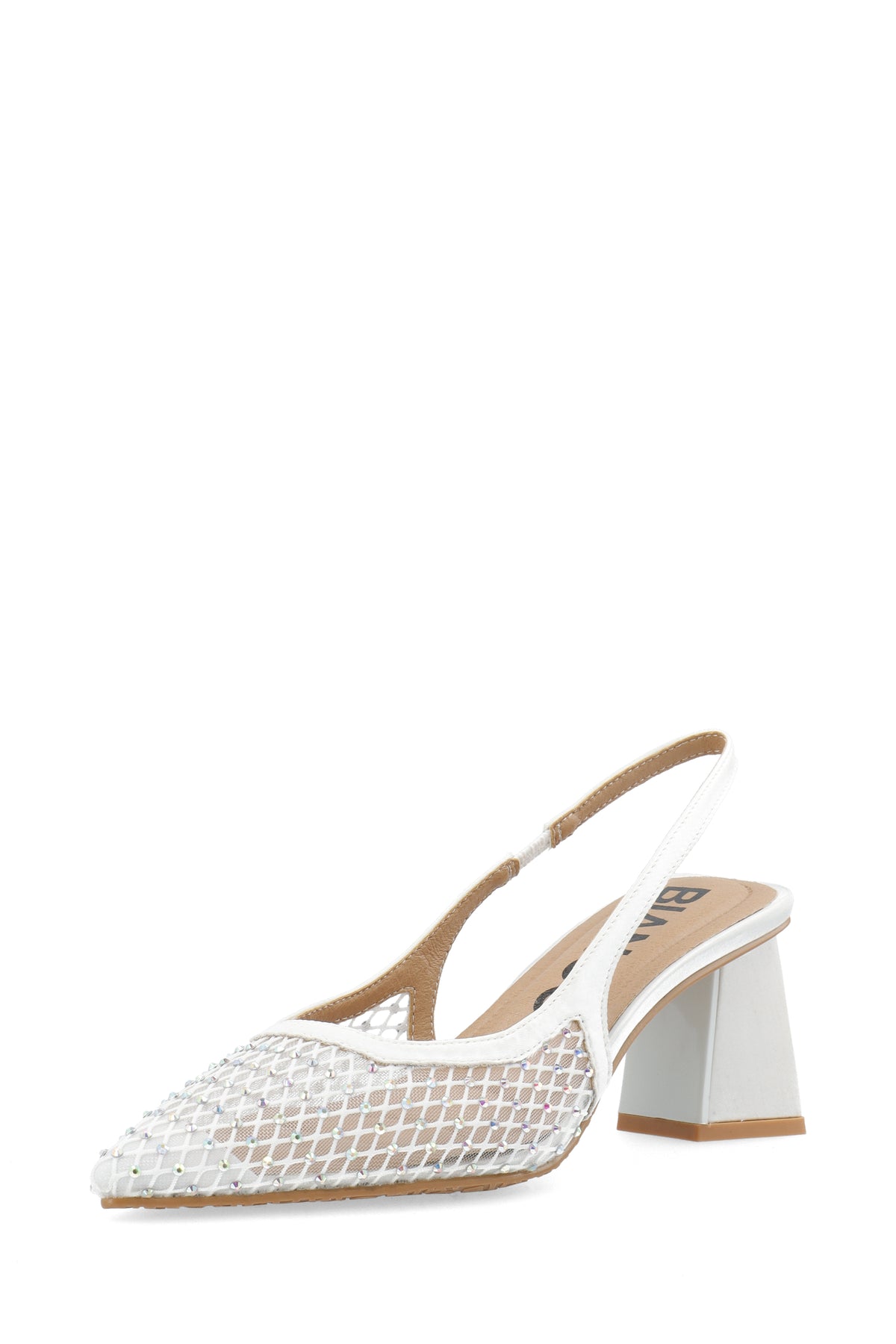 BIAMARALYN Slingback Rhinestone Mesh