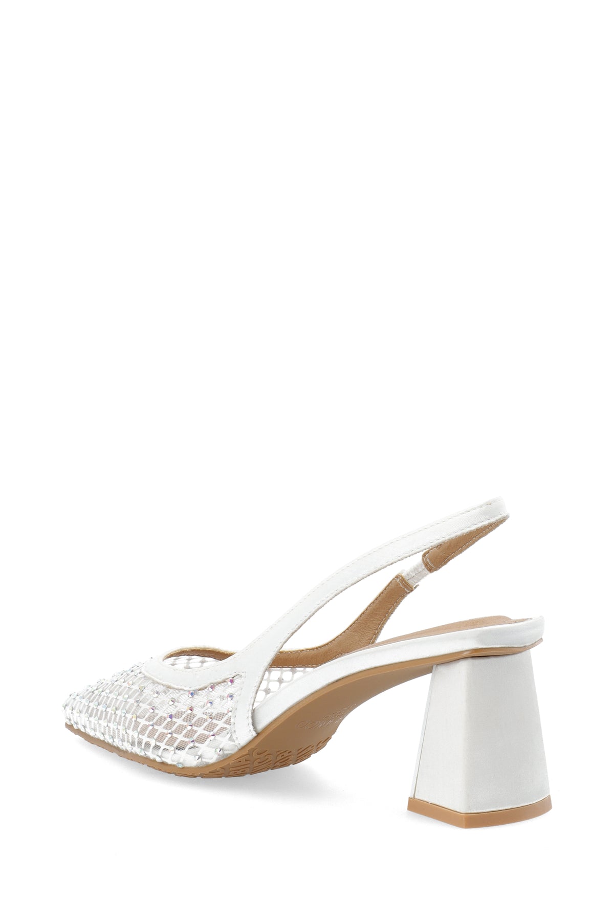 BIAMARALYN Slingback Rhinestone Mesh