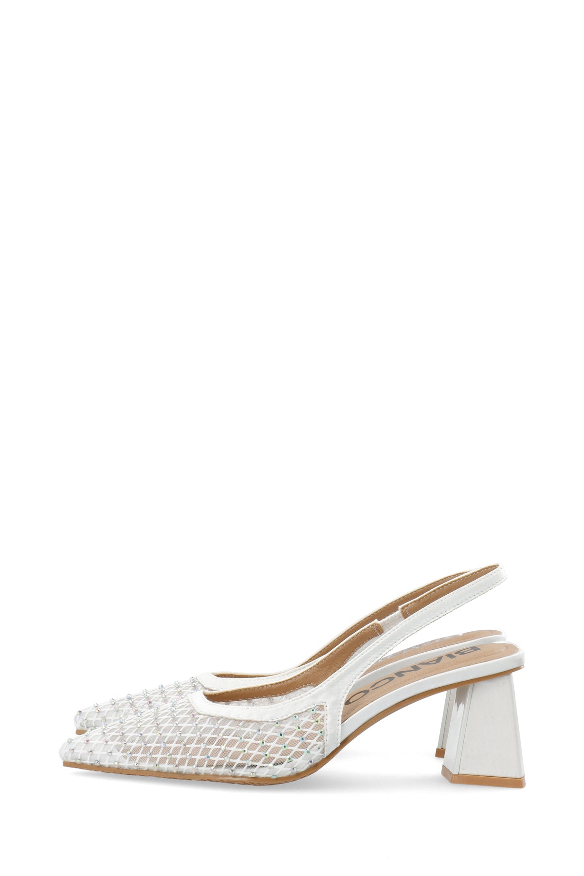 BIAMARALYN Slingback Rhinestone Mesh