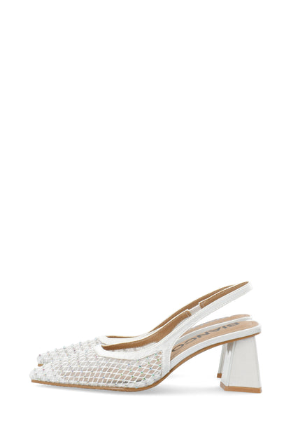 BIAMARALYN Slingback Rhinestone Mesh
