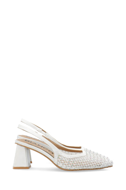 BIAMARALYN Slingback Rhinestone Mesh