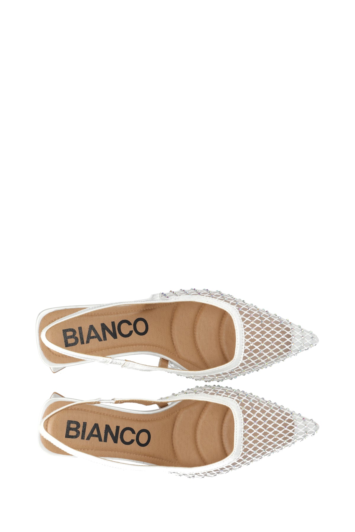 BIAMARALYN Slingback Rhinestone Mesh