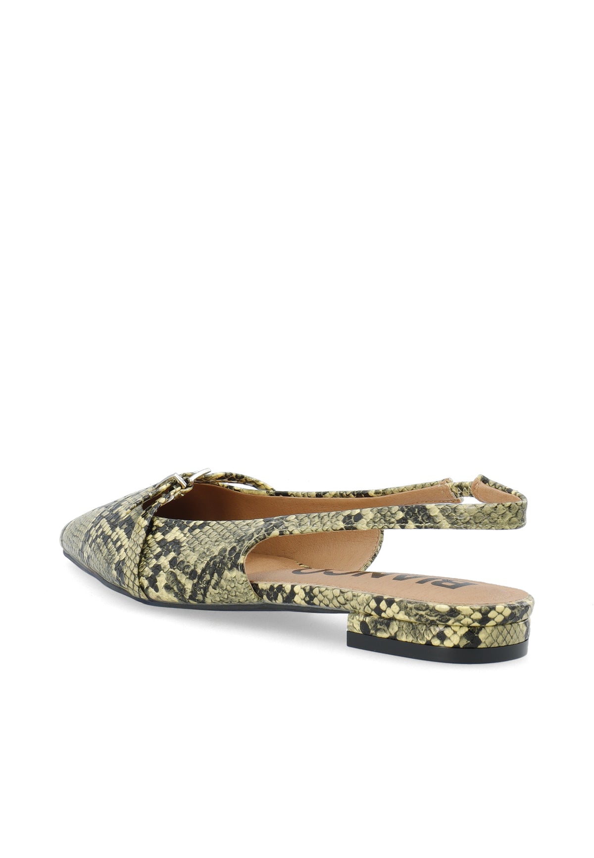 BIABARI Pointy Flat Slingback Faux Leather
