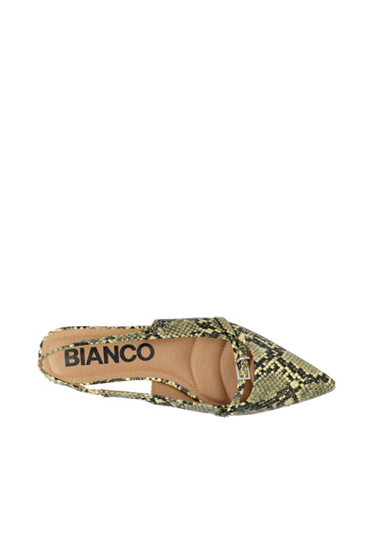 BIABARI Pointy Flat Slingback Faux Leather