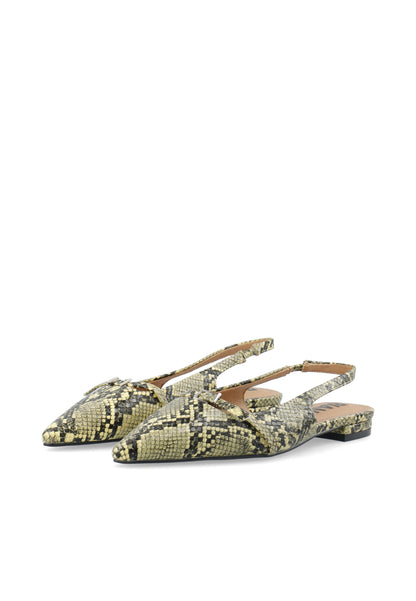 BIABARI Pointy Flat Slingback Faux Leather
