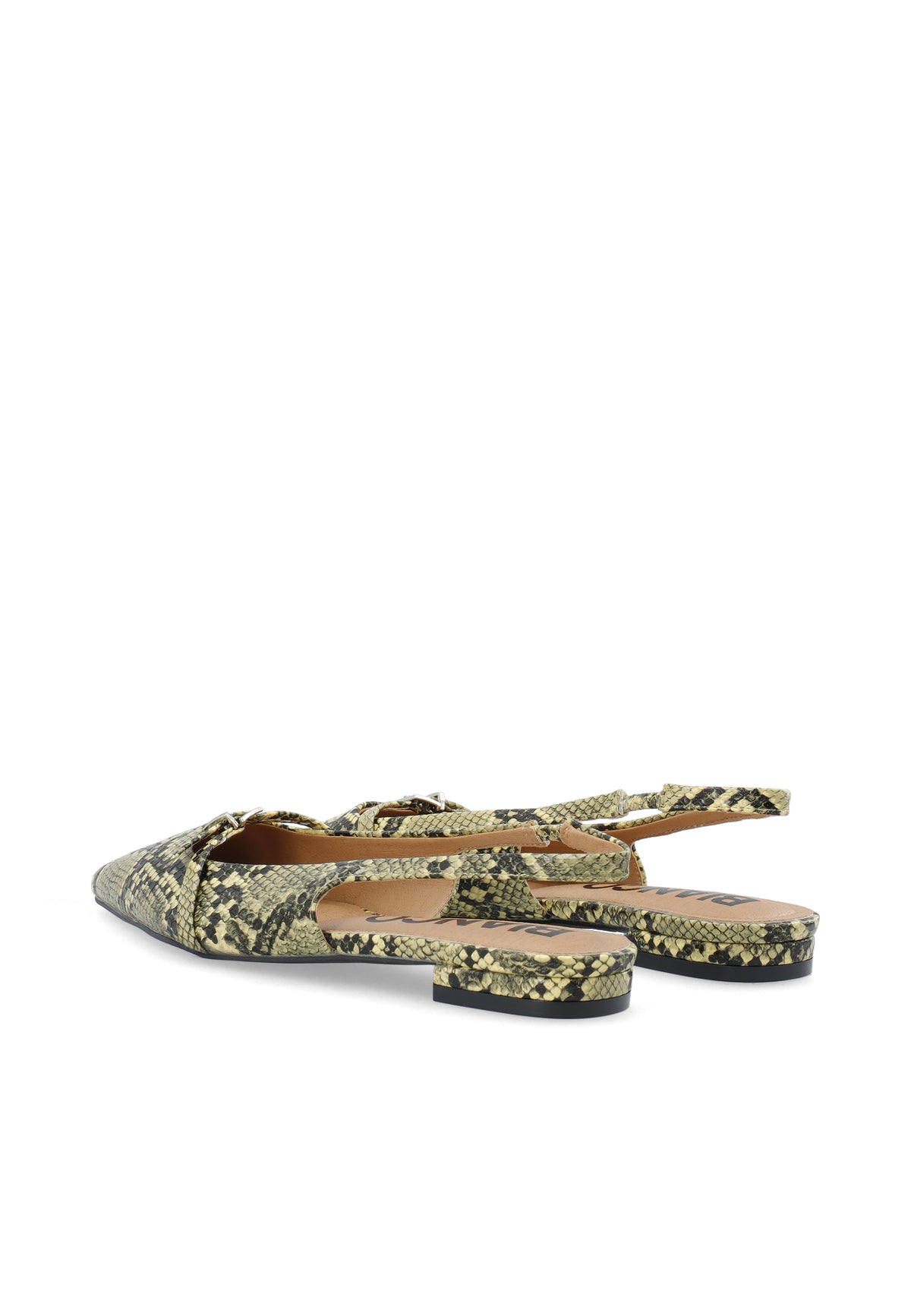BIABARI Pointy Flat Slingback Faux Leather
