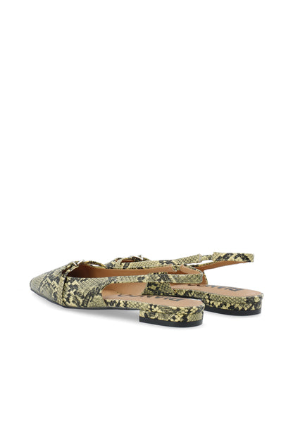 BIABARI Pointy Flat Slingback Faux Leather
