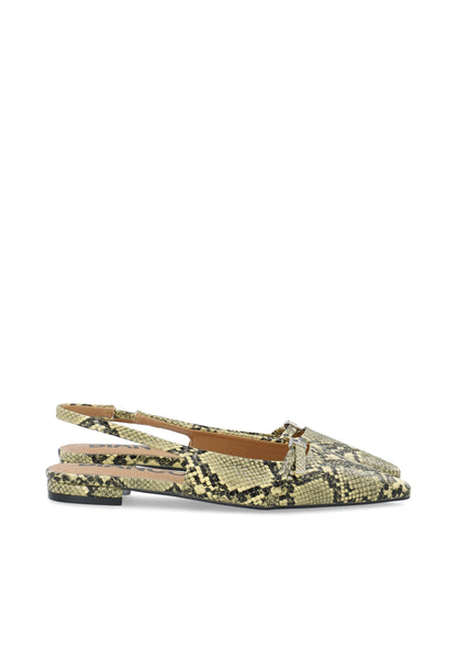 BIABARI Pointy Flat Slingback Faux Leather