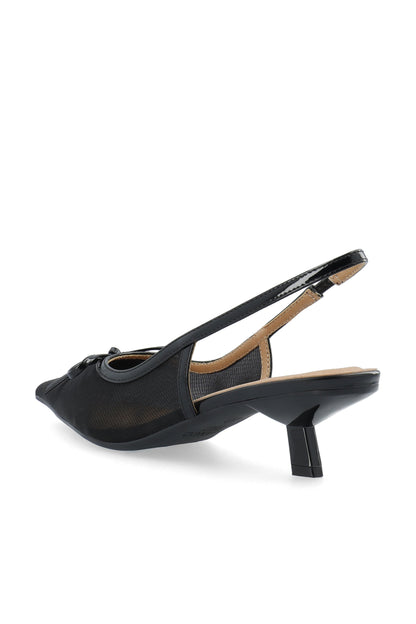 BIAKRISTIN Kitten Heel Bow Slingback Mesh
