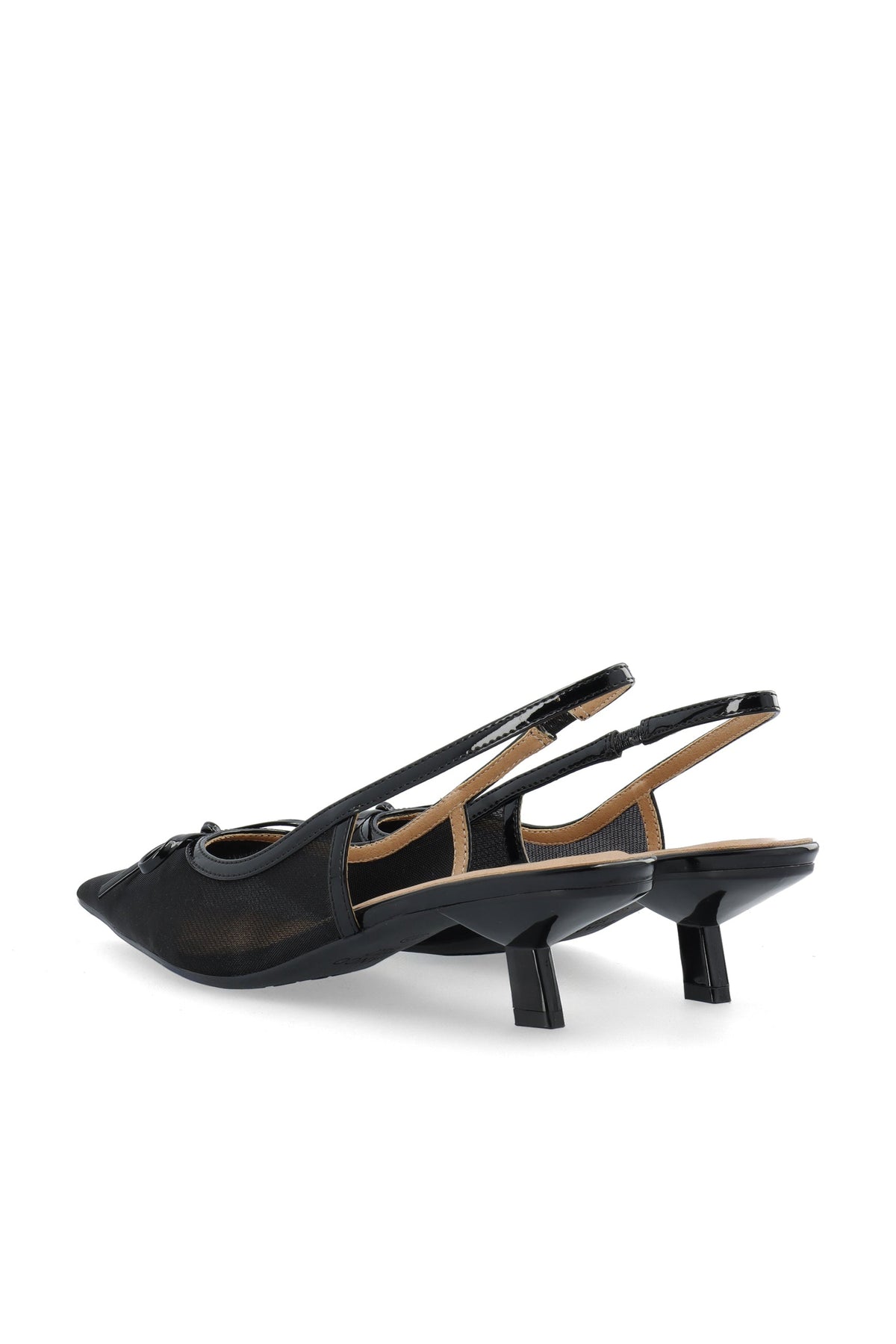 BIAKRISTIN Kitten Heel Bow Slingback Mesh