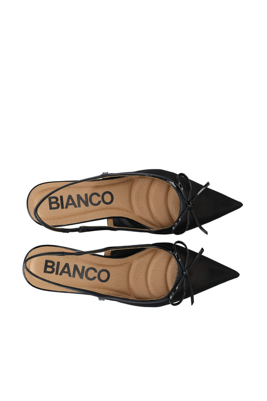 BIAKRISTIN Kitten Heel Bow Slingback Mesh