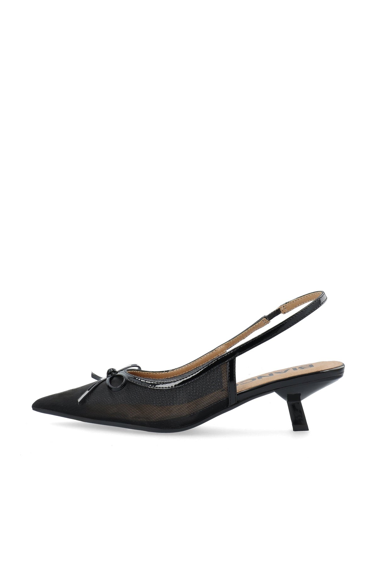 BIAKRISTIN Kitten Heel Bow Slingback Mesh