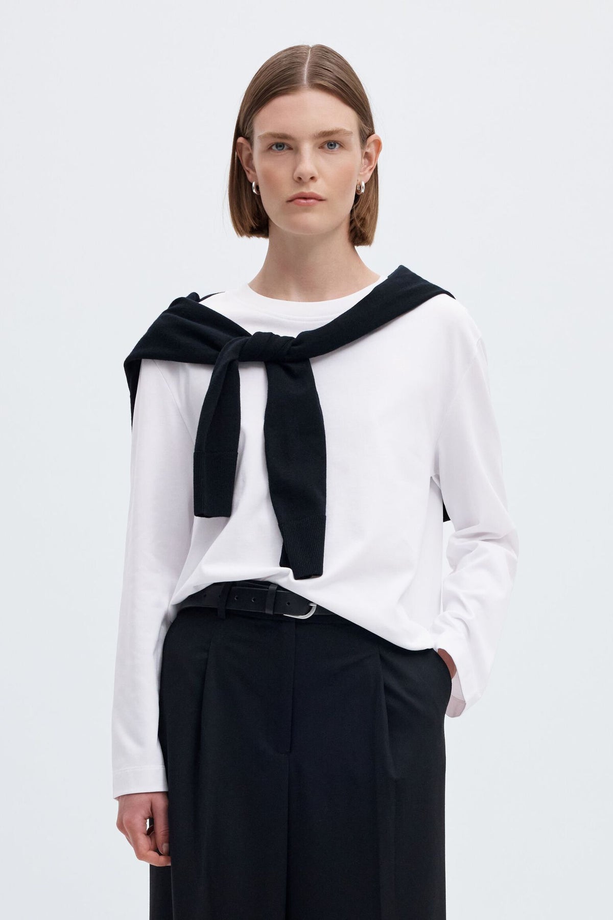 SLFESSENTIAL LS BOXY TEE