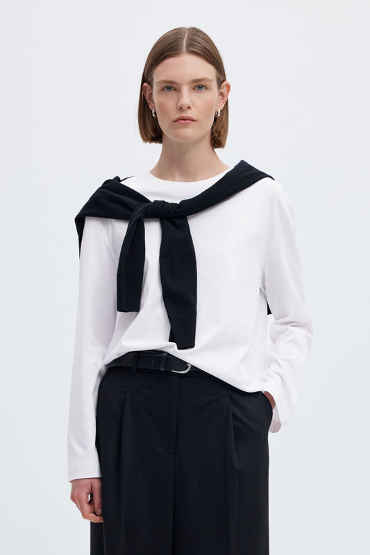 SLFESSENTIAL LS BOXY TEE