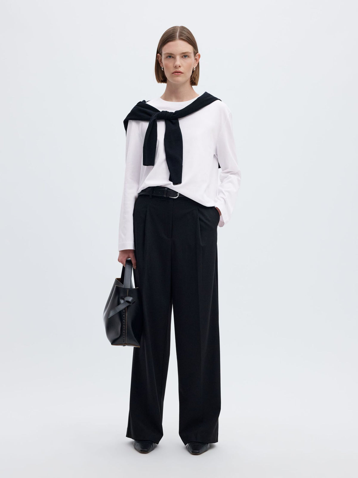 SLFESSENTIAL LS BOXY TEE