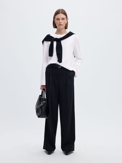 SLFESSENTIAL LS BOXY TEE