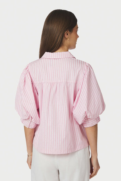 Etta Soft Stripe Stone Shirt