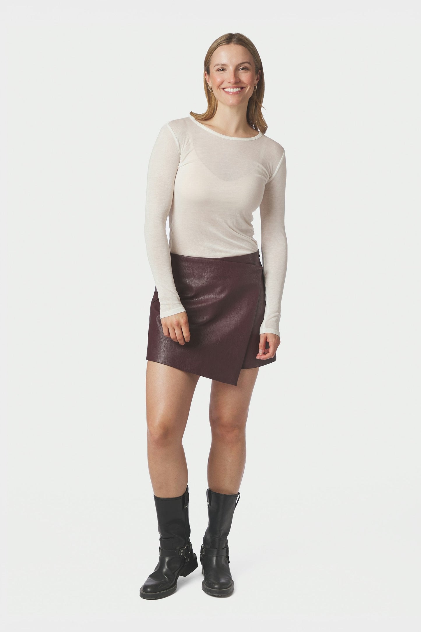 Elayne Faux Leather Skorts