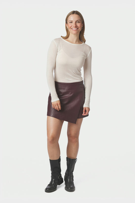 Elayne Faux Leather Skorts