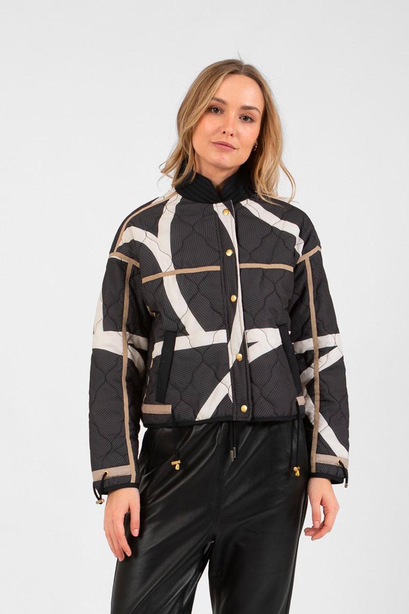 Quilted jacket in Field print