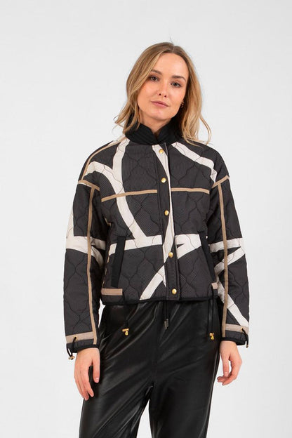 Quilted jacket in Field print