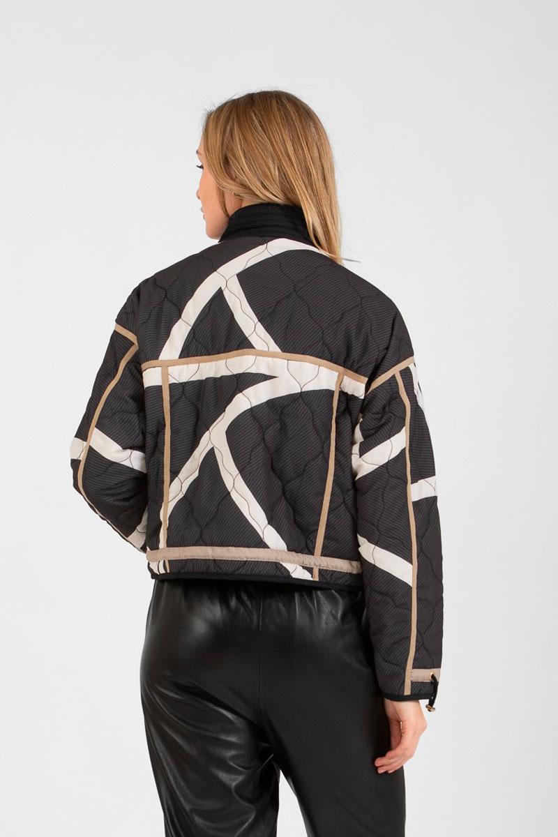 Quilted jacket in Field print
