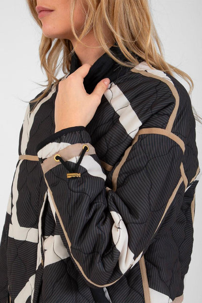 Quilted jacket in Field print