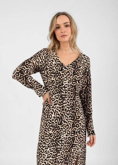 Dress in leo print