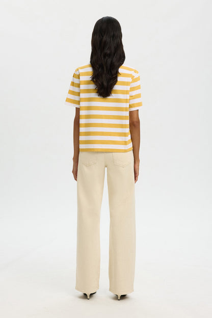 SLFESSENTIAL SS STRIPED BOXY TEE NOOS