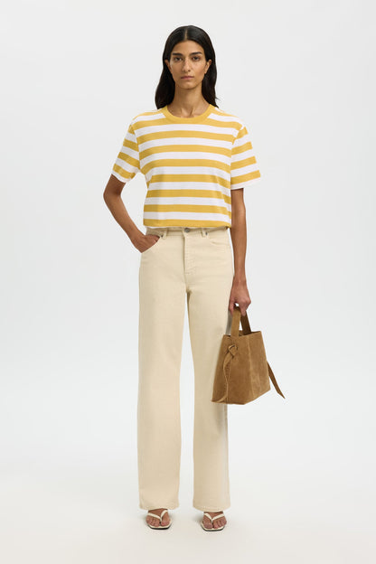 SLFESSENTIAL SS STRIPED BOXY TEE NOOS