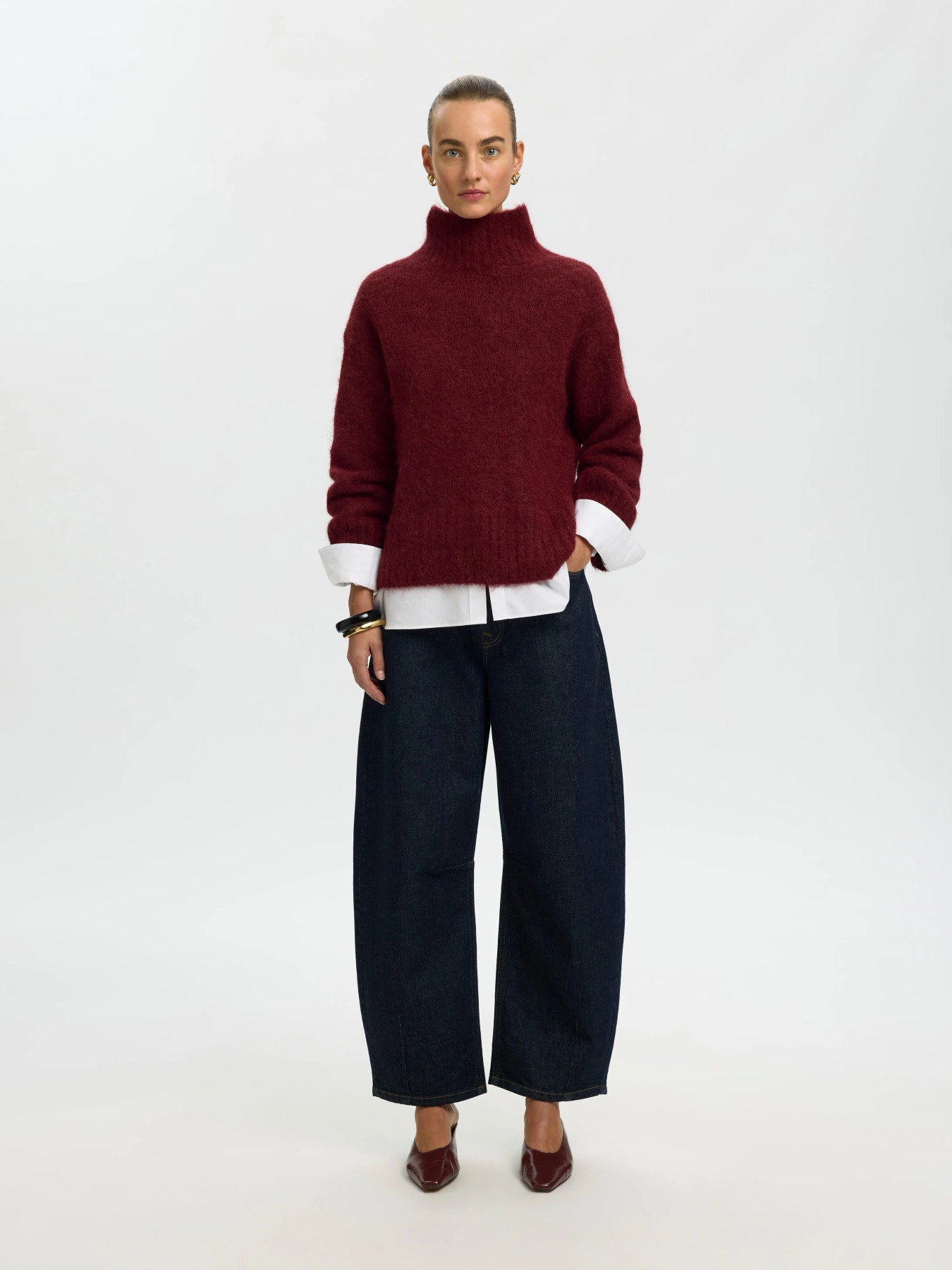SLFGABRIELLA LS KNIT HIGH NECK