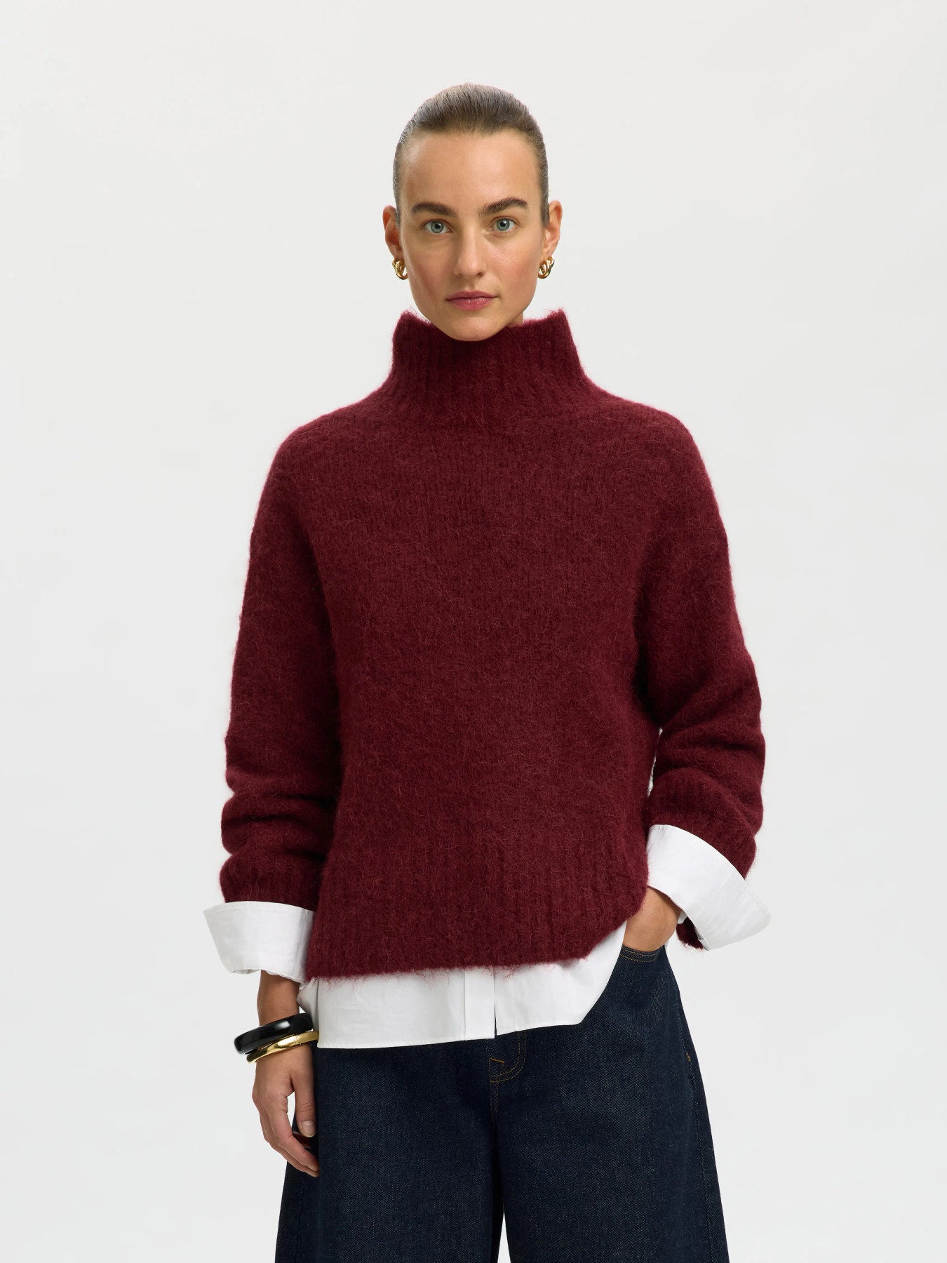 SLFGABRIELLA LS KNIT HIGH NECK