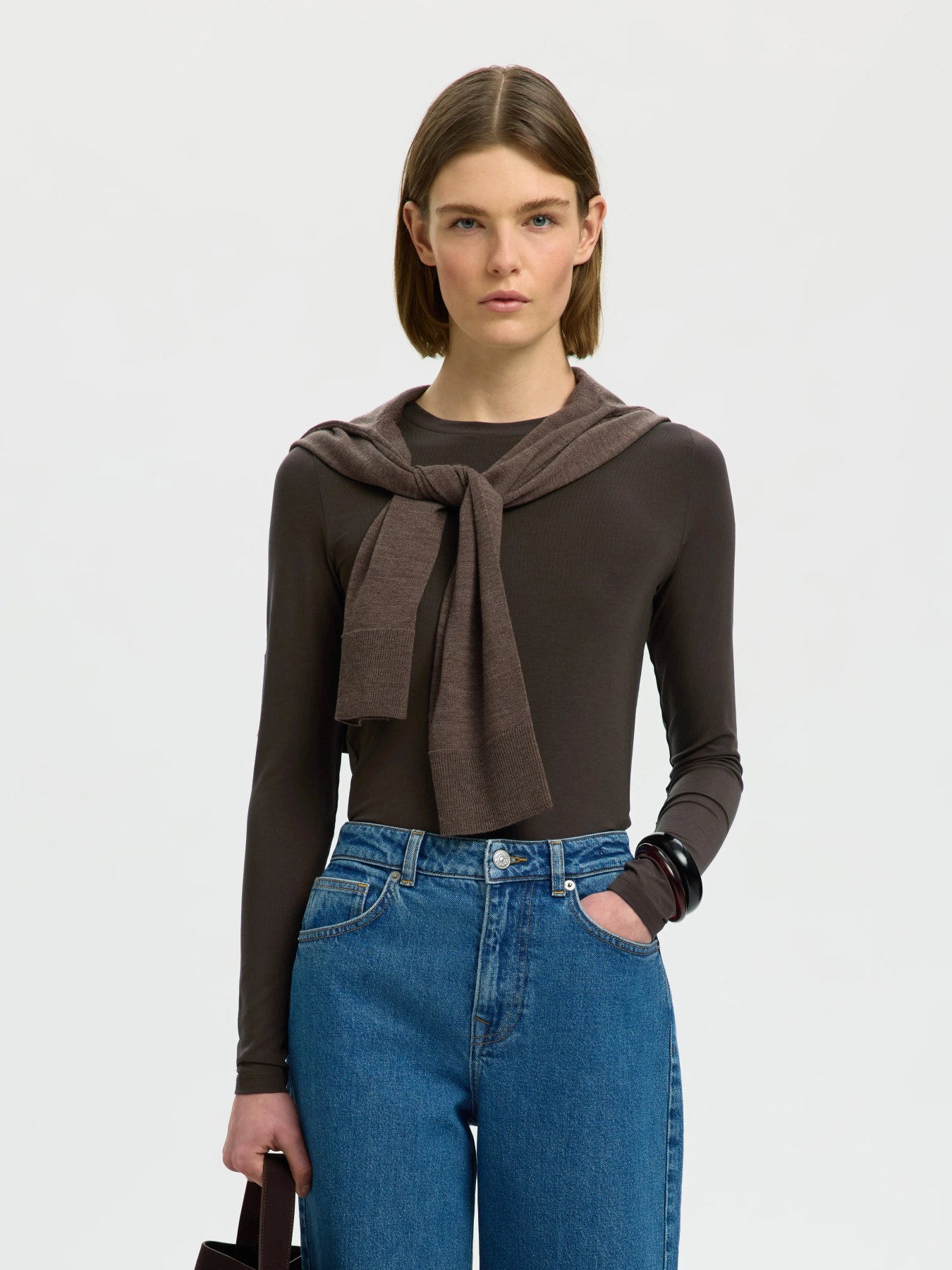 SLFMANJA LS O-NECK NOOS