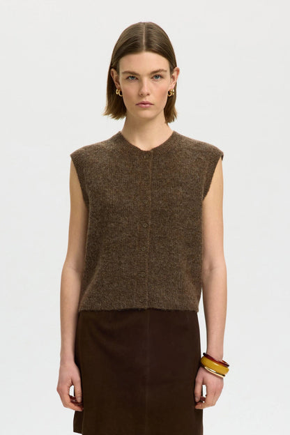 SLFLULU SL BUTTON O-NECK VEST
