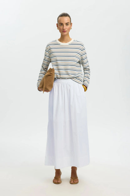 SLFBLAIR HW ANKLE SLIT SKIRT