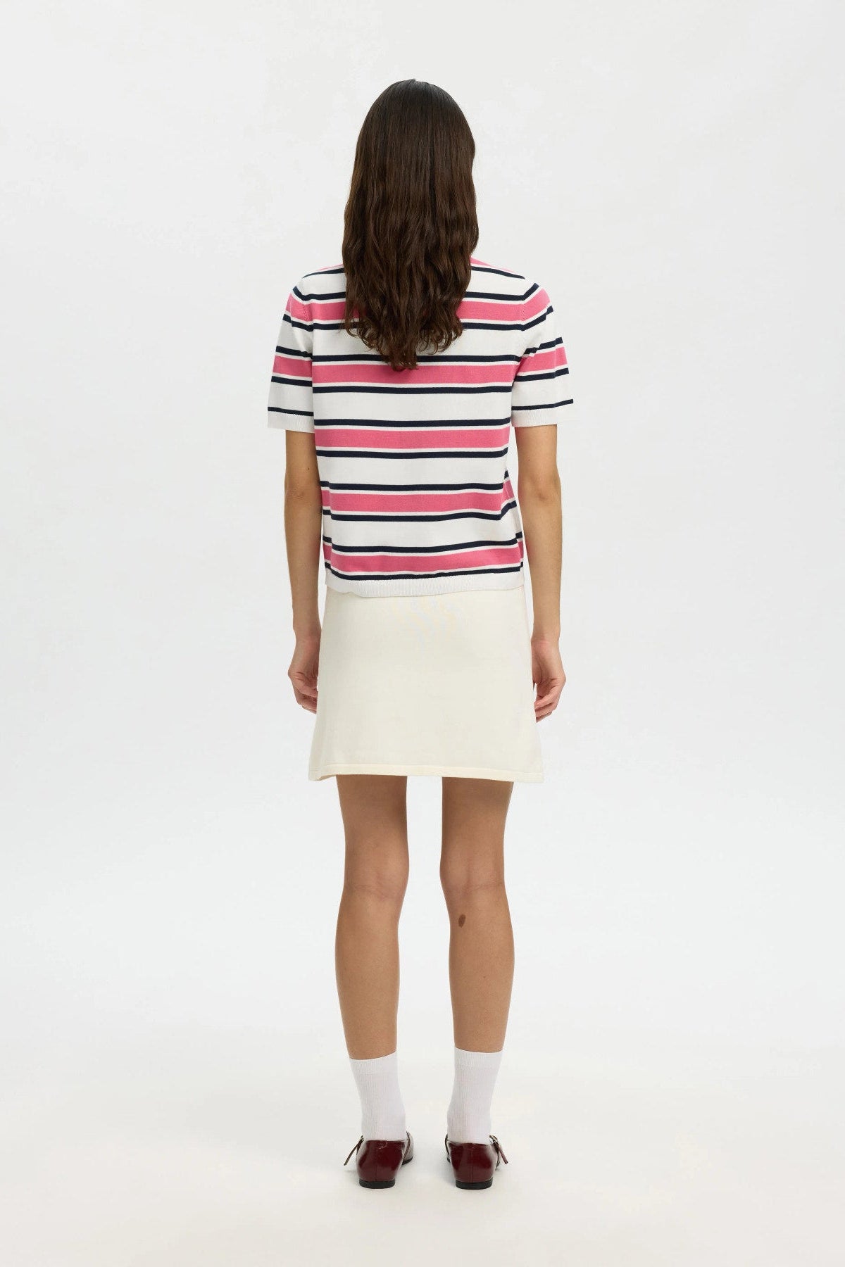 SLFAMOUR SS KNIT POLO CARDIGAN