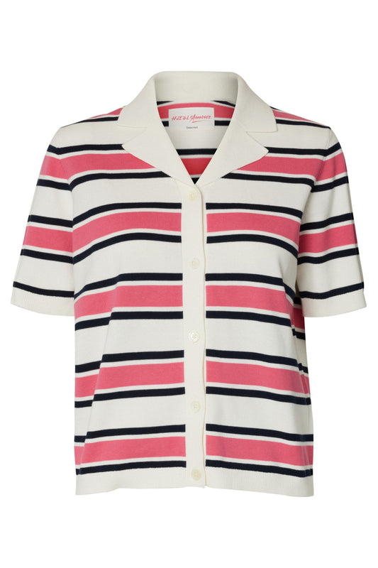 SLFAMOUR SS KNIT POLO CARDIGAN
