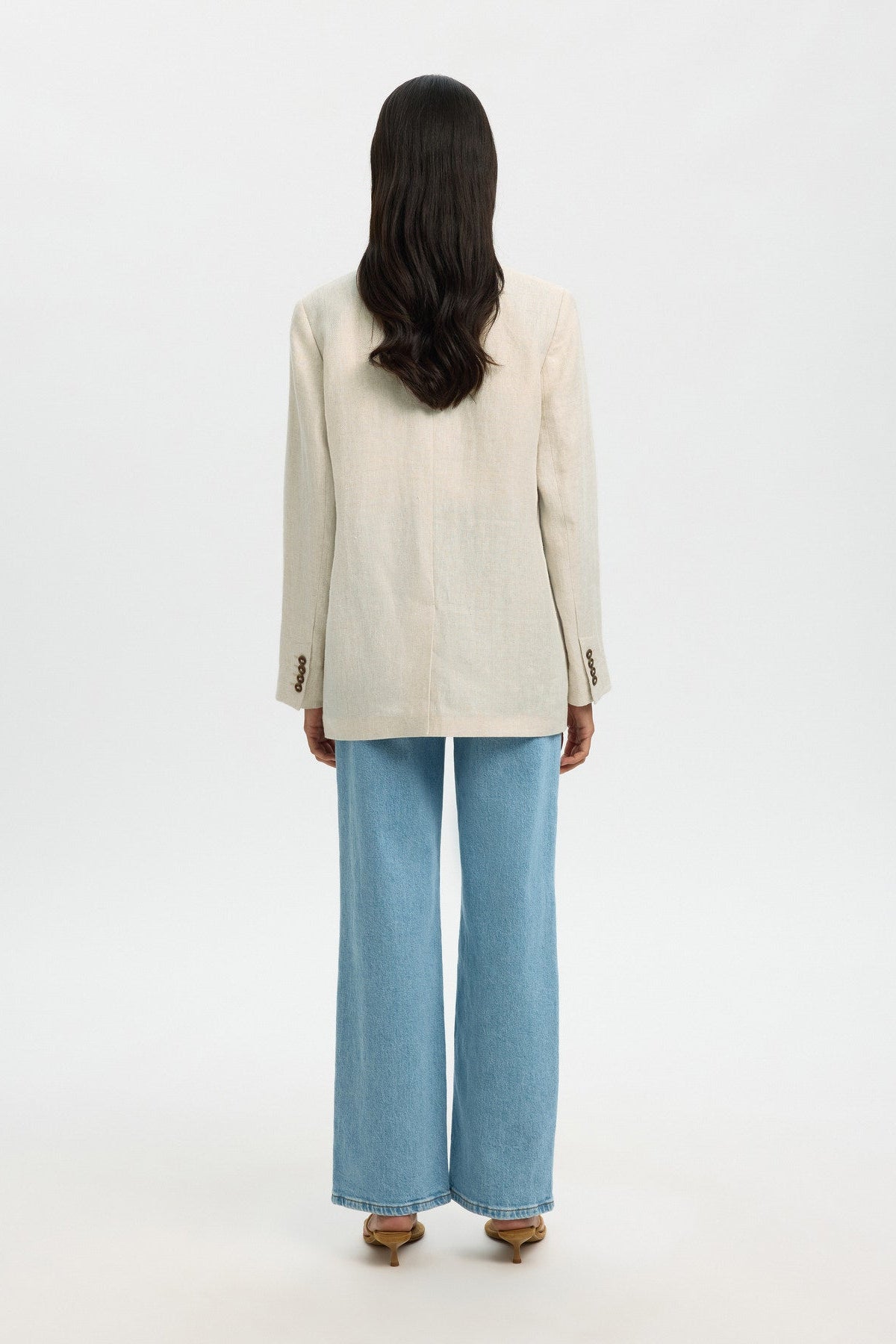 SLFELIN-IDA DB LINEN BLAZER
