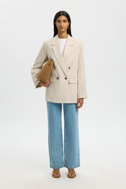 SLFELIN-IDA DB LINEN BLAZER