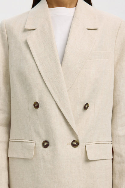 SLFELIN-IDA DB LINEN BLAZER