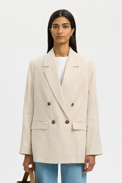 SLFELIN-IDA DB LINEN BLAZER