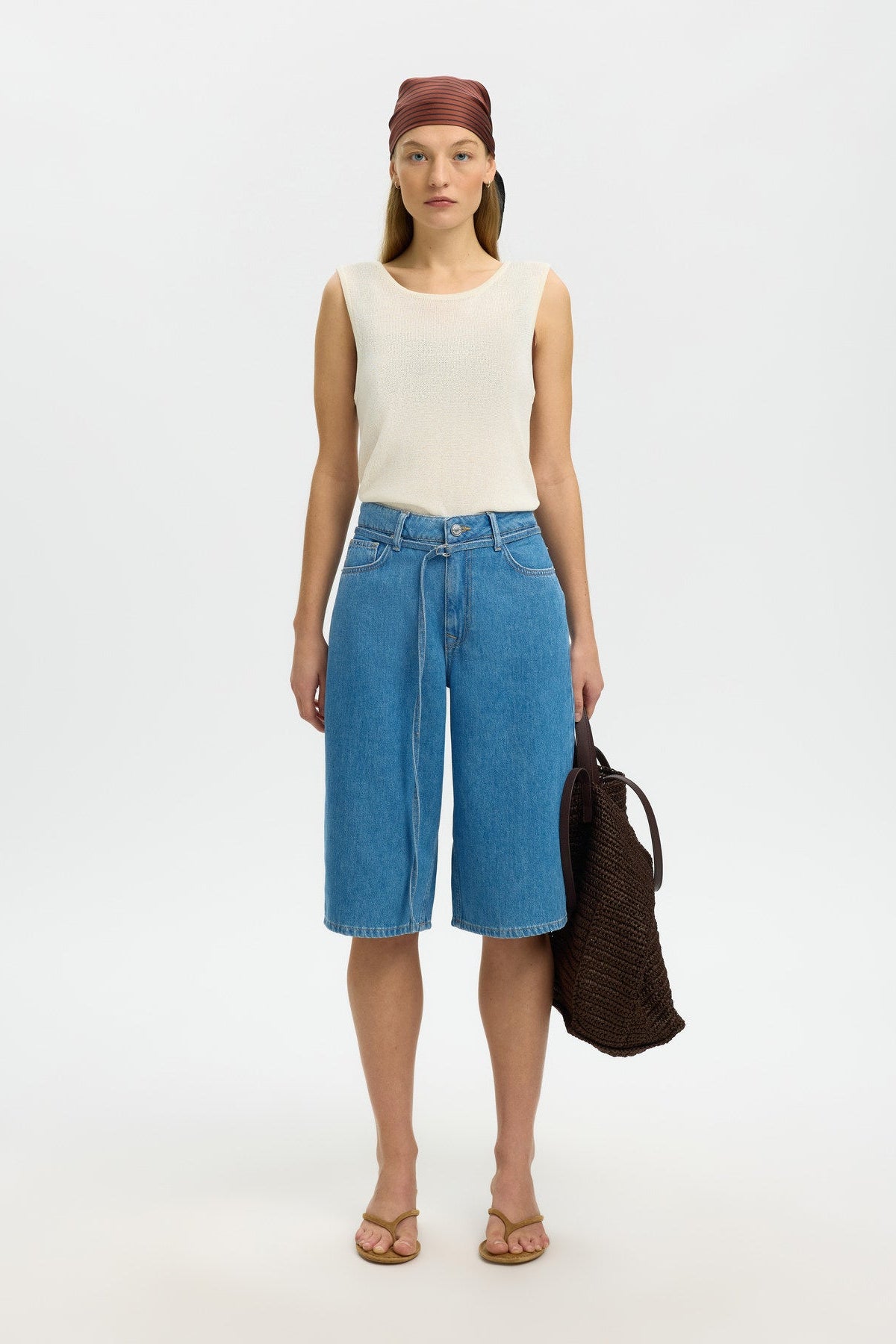 SLFTENNA MW BERMUDA DENIM