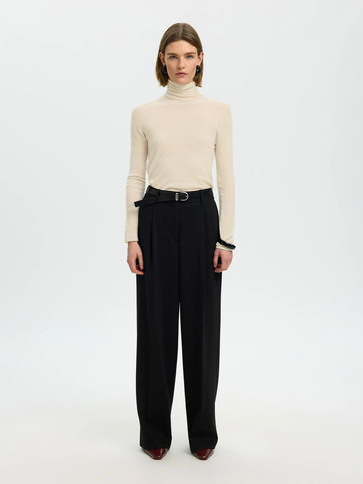 SLWVENDY WOOL LS KNIT ROLL