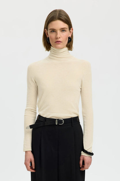 SLWVENDY WOOL LS KNIT ROLL